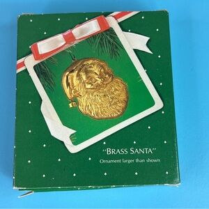 Hallmark Keepsake Ornament Brass Santa 1983